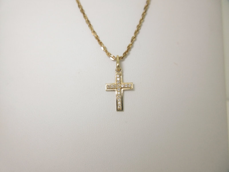 gold cross chain, cross, cross necklace 