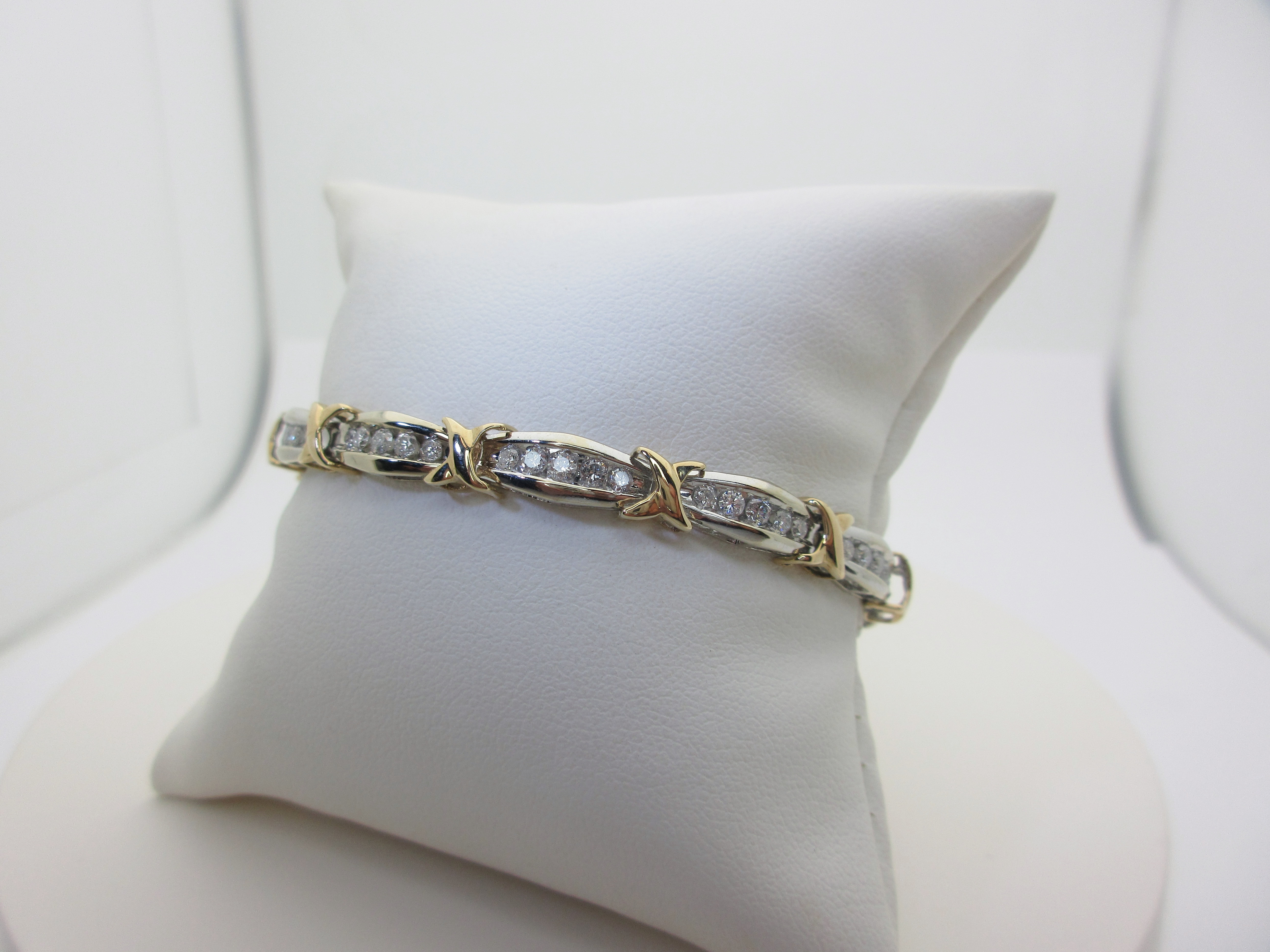 3.02 ct Ladies Round Cut Diamond Tennis Bracelet in 14 kt White Gold | eBay