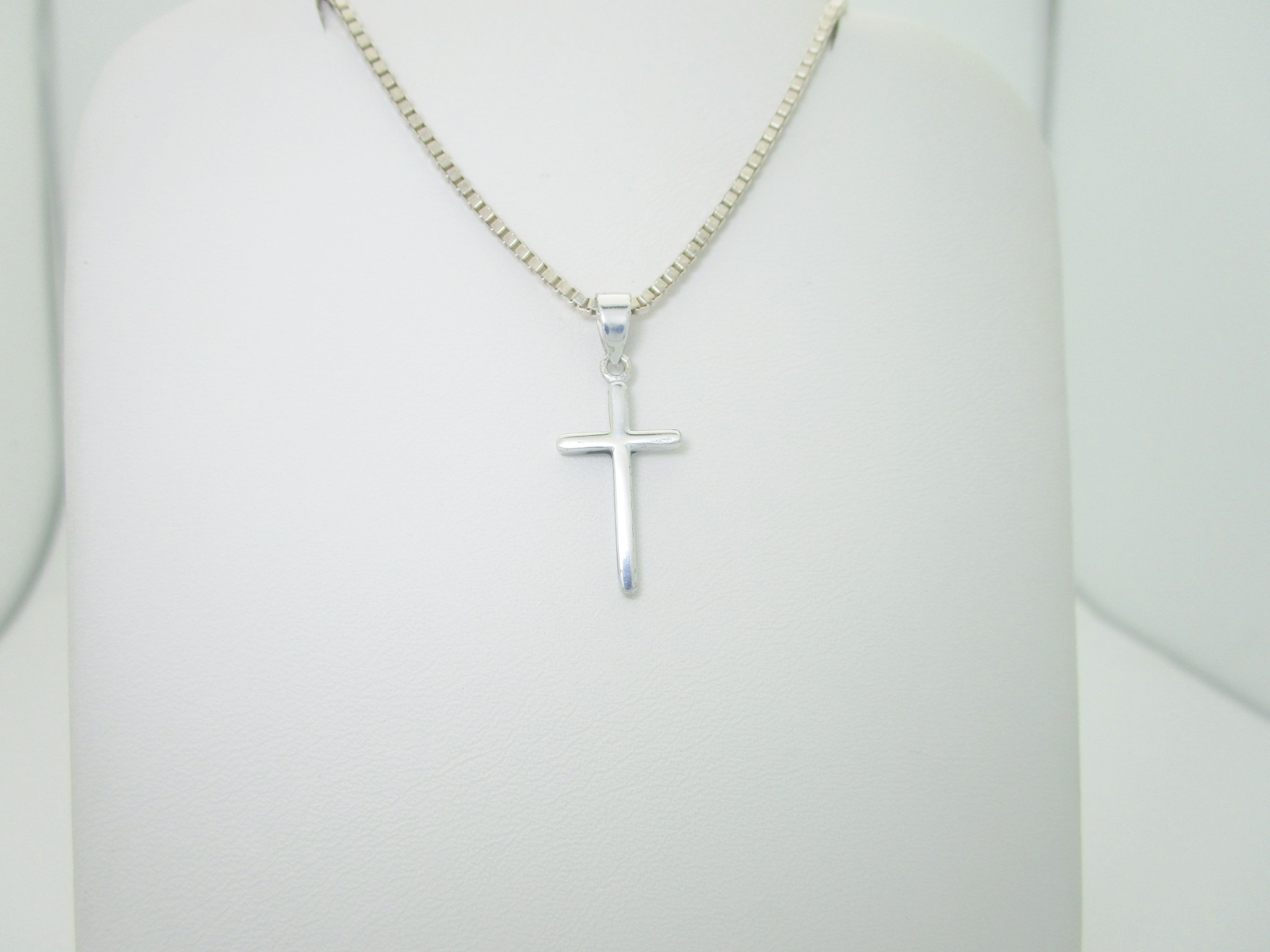 Child's First Solid Sterling Silver Cross & 13